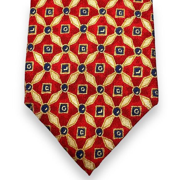 X'andrini 100% Silk Dress Tie Made in USA Vintage Geometric Print 58" 3.75"‎ - Picture 5 of 12